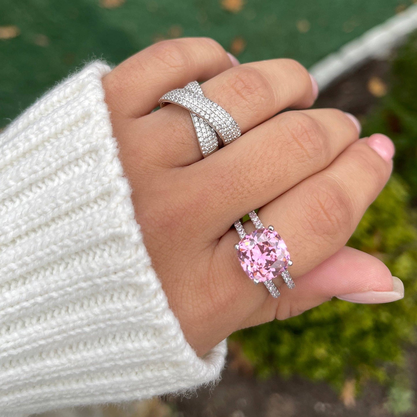 PINK CZ RING