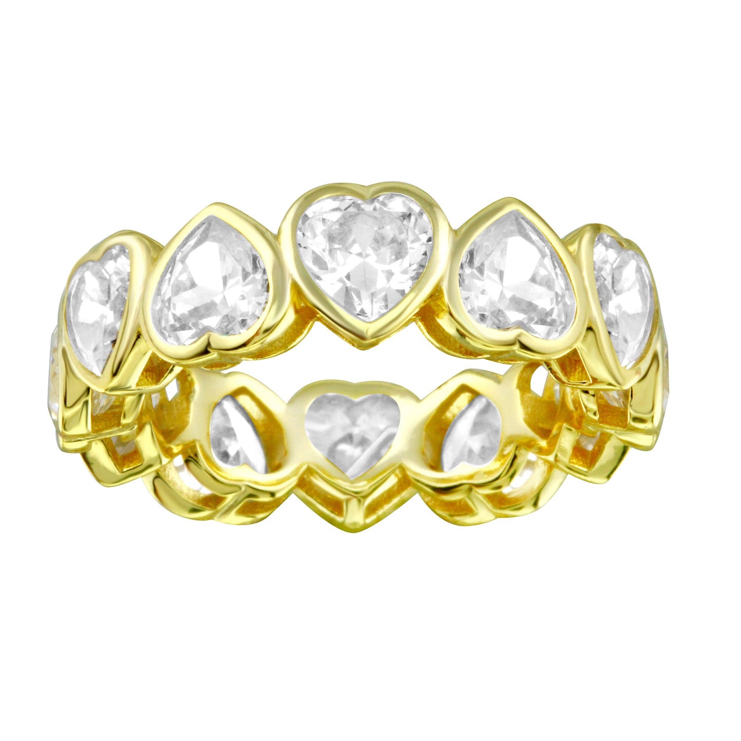 Classic Eternity Heart Hearts Band Ring