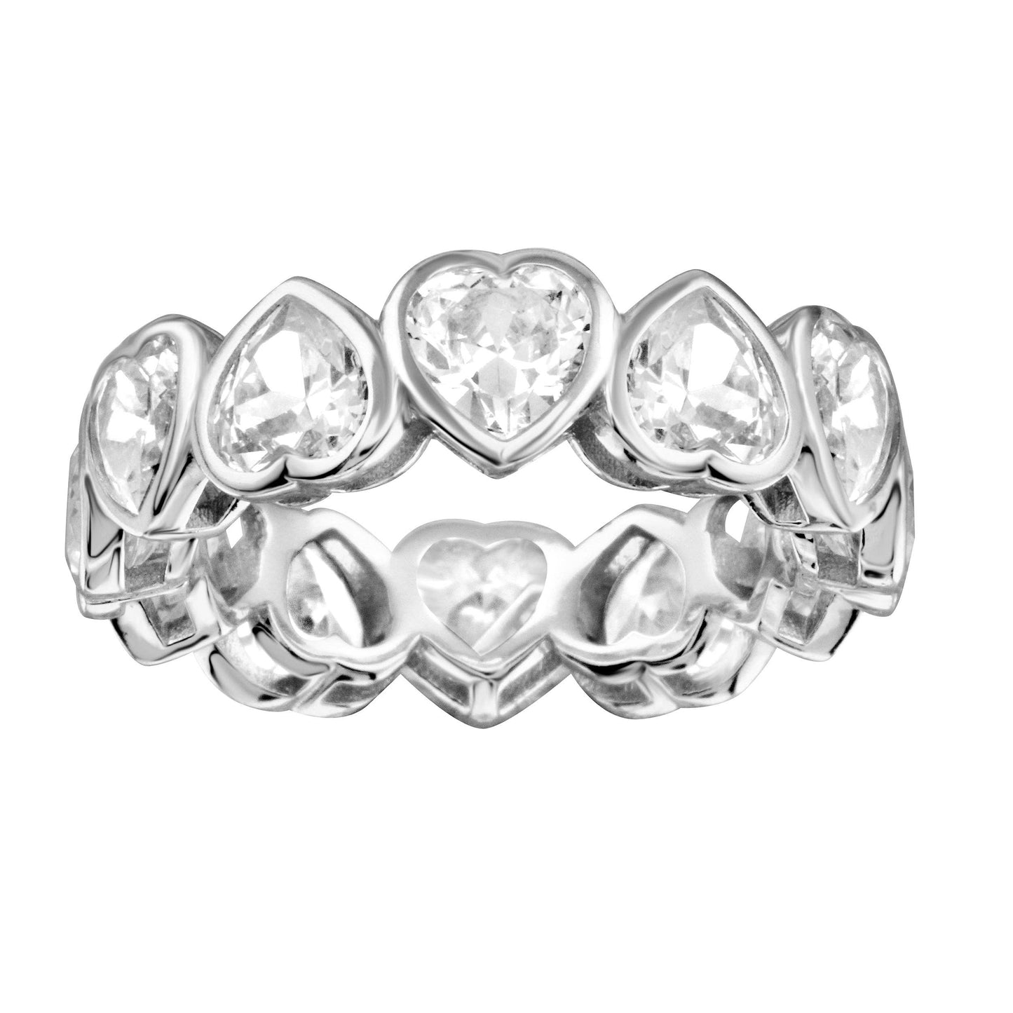 Classic Eternity Heart Hearts Band Ring