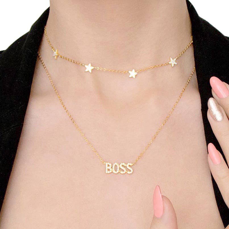 CZ Diamond Boss Necklace