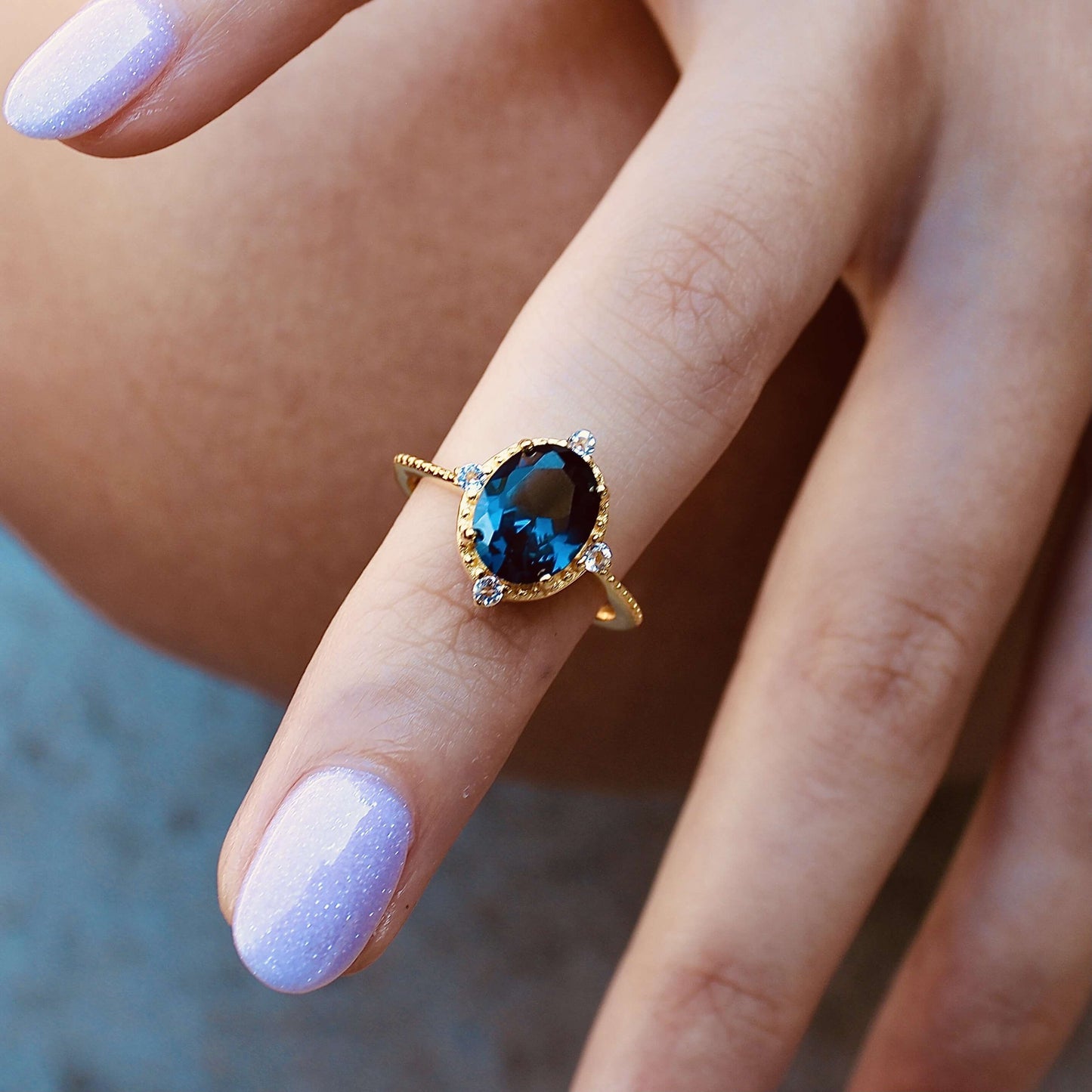 Ocean Teal Blue Ring