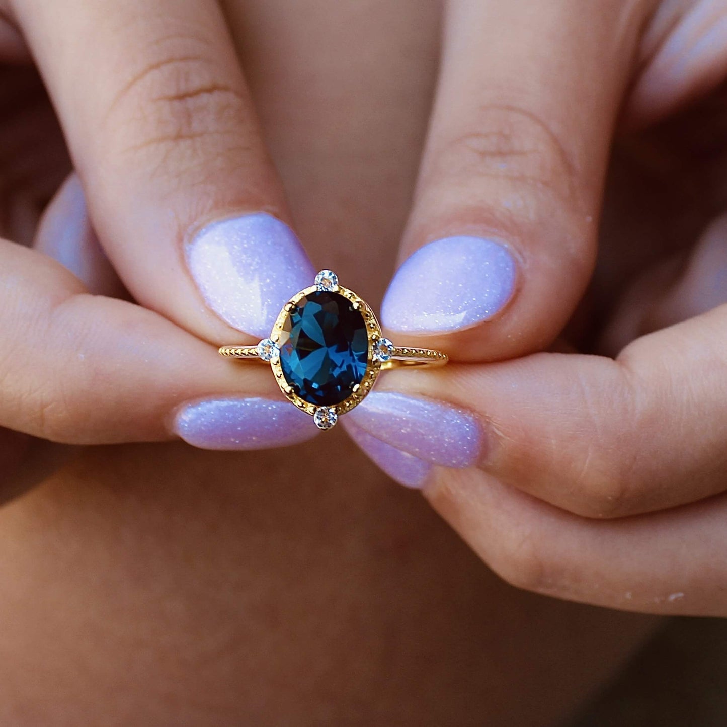 Ocean Teal Blue Ring